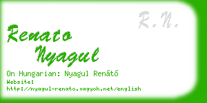 renato nyagul business card