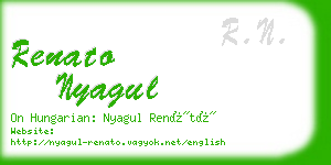 renato nyagul business card